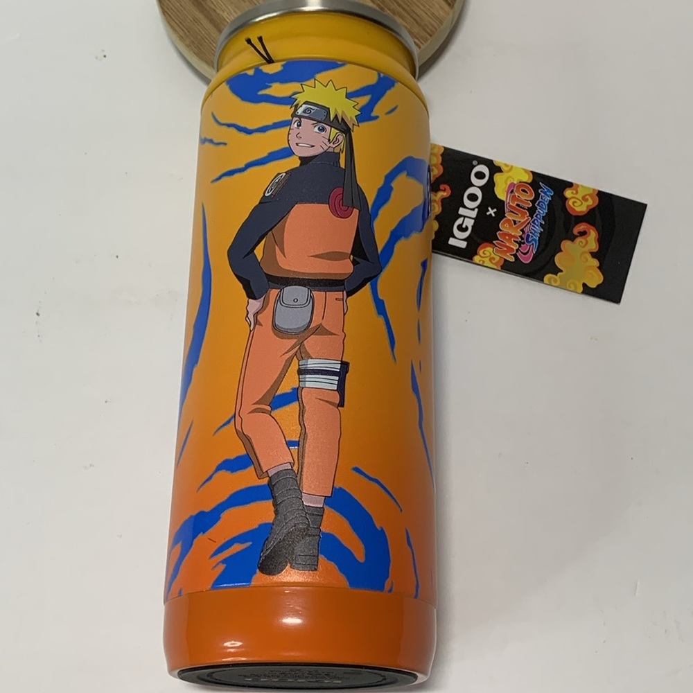 Naruto Anime Tumbler 16 oz Igloo Can Stainless Steel Orange NWT